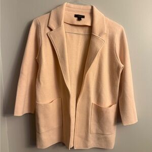 J.Crew Sweater Blazer in Light Blush Pink – Size XS
